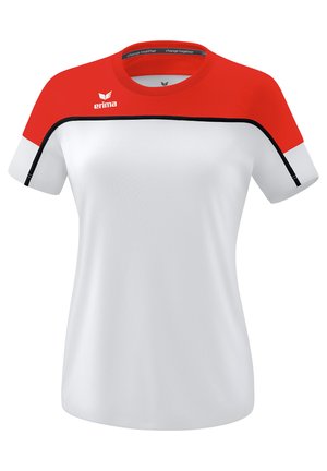 FUSSBALL  TEAMSPORT  CHANGE BY - Sport T-Shirt - weiss rot schwarz