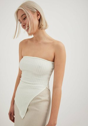 STRUKTURIERTES TUBE MIT SEITENSCHLITZ - Viršus - offwhite