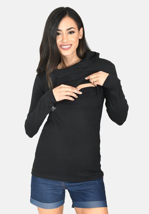 Felpa con cappuccio - black