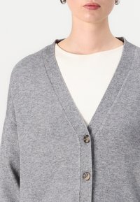VILA VIRIL V NECK - Kofta - medium grey melange
