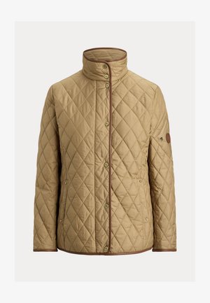 Lauren Ralph Lauren, FAUX LEATHER TRIM DIAMOND QUILTED JACKET - Χειμωνιάτικο μπουφάν - birch tan