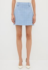 adL TWEED  - A-linjainen hame - blue