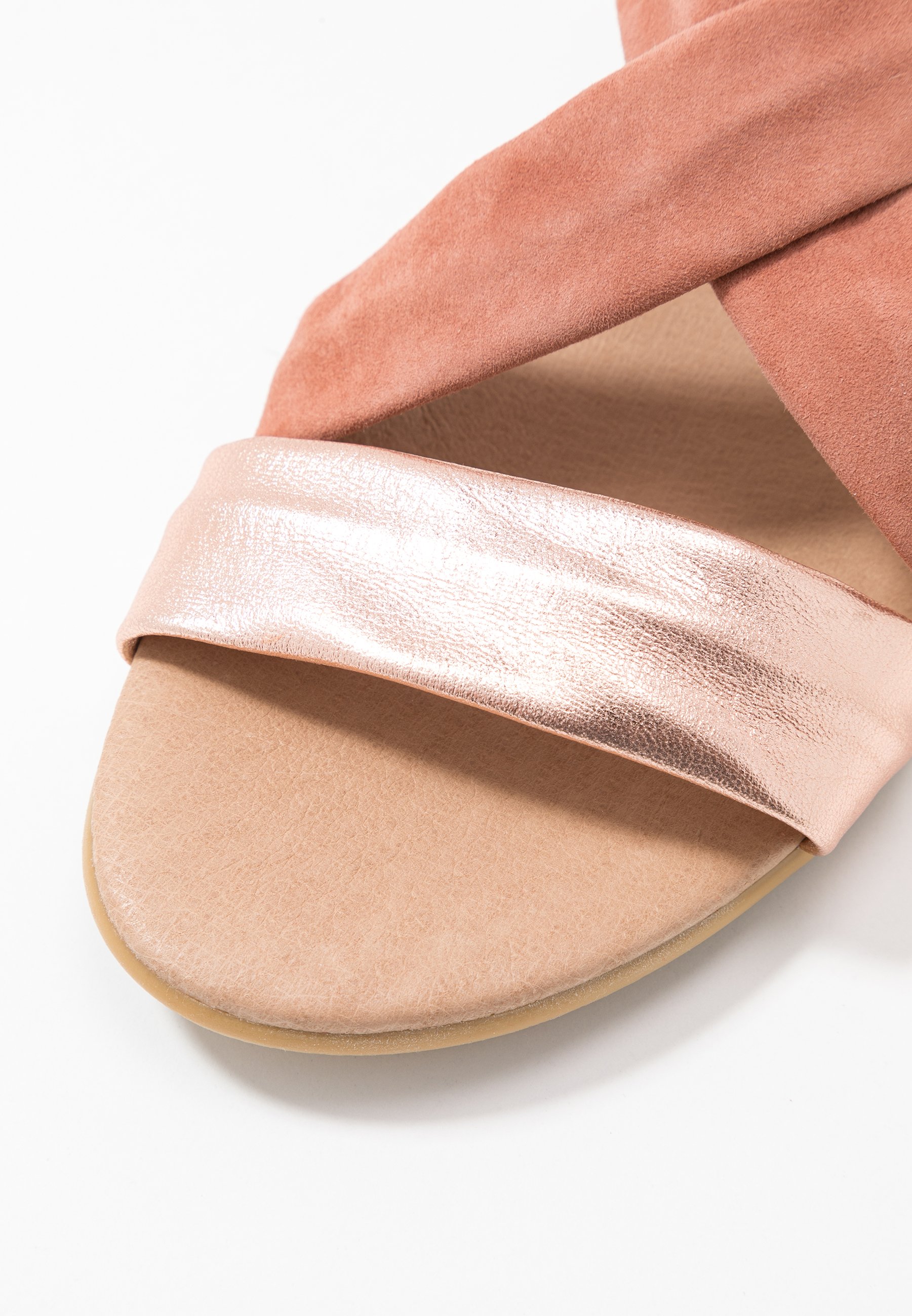 office hallie sandals rose gold