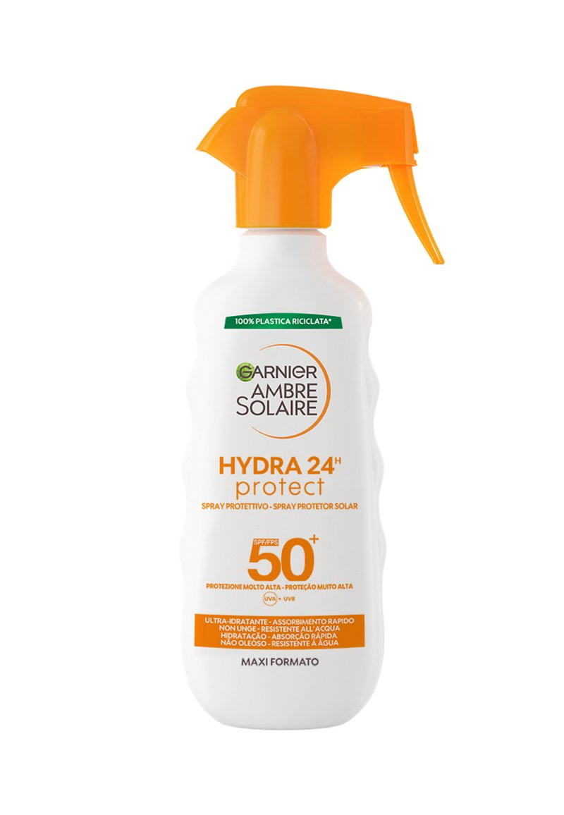 Garnier - AMBRE SOLAIRE HYDRA 24 SPRAY GACHETTE PROTETTIVO SPF 50+ - Crema solare - trasparente, Ingrandire