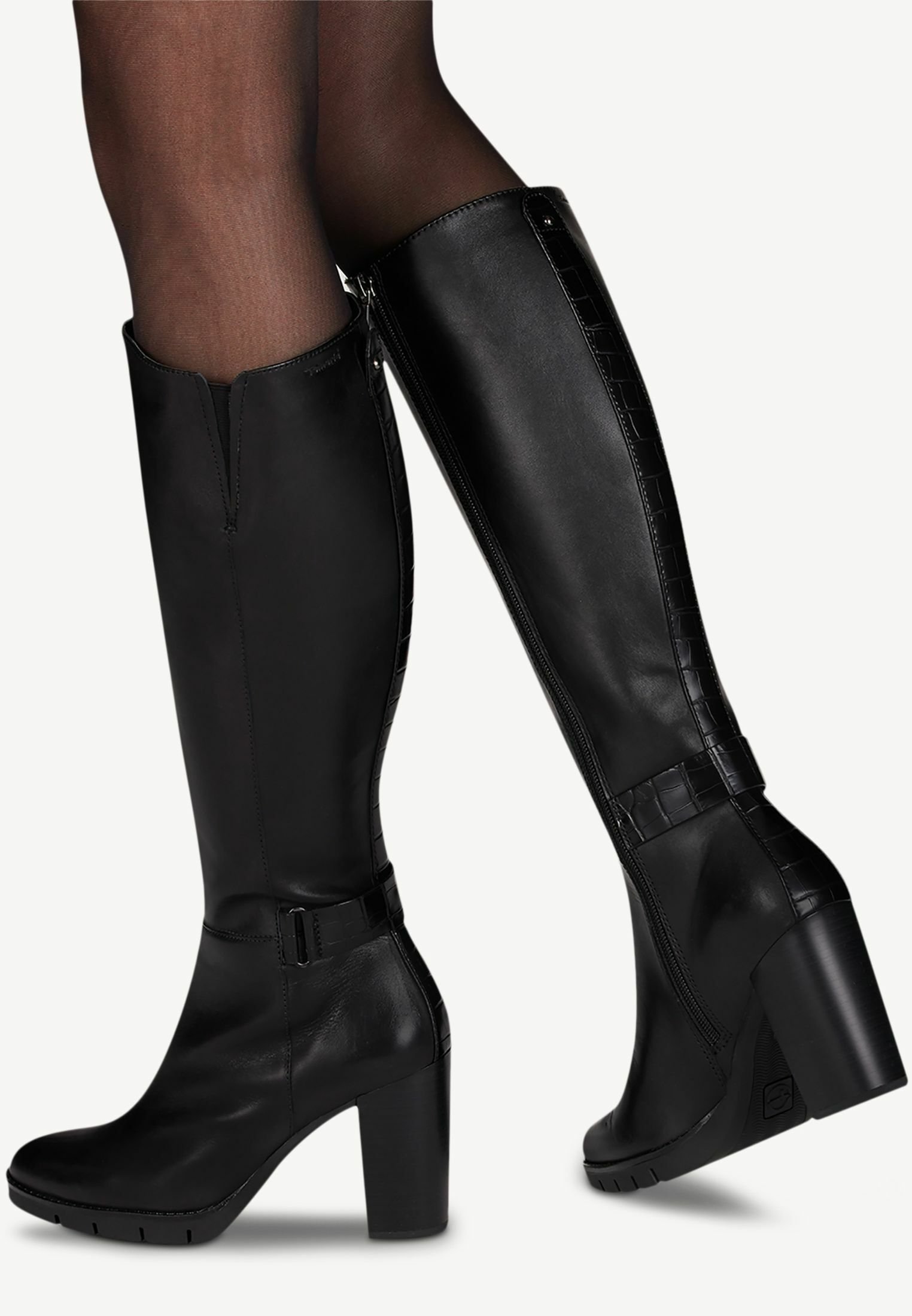 Tamaris Klassiska stövlar blackcroco Zalando.se Tamaris BOOTS Klassiska stövlar black matt Zalando.se