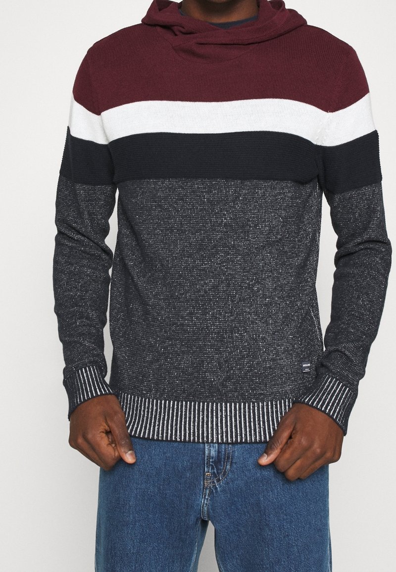 Jack & Jones Felpa con cappuccio - bordeaux