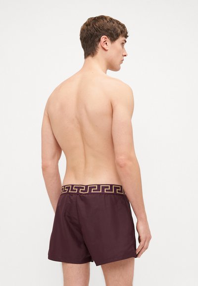 Versace SWIM BOXER NEW LOGO - Kopalne hlače - dark aubergine/gold