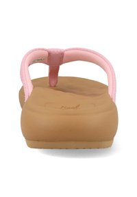 Roze flip-flop sandaal met een zachte rubberen zool, een gewatteerde voetbed en een geweven teenband. Beschikt over een klassiek teenslipperontwerp.