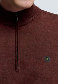 NO EXCESS HALF ZIP  COLOURED MELANGE - Trui - orange red