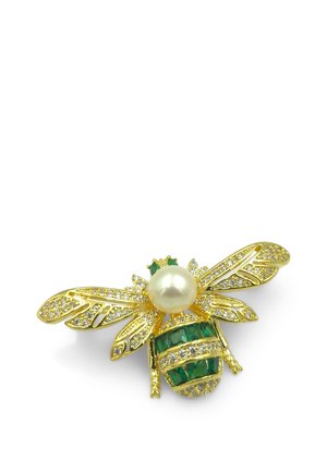 CLASSIC BEE - Spilla - weiss/grün/gold-coloured