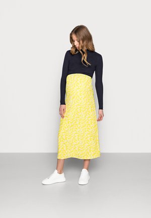 CARE SLIP SKIRT - Maksihame - yellow ditsy