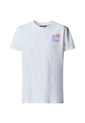 FLOWER LOGO - T-shirt imprimé - tnf white purple mint