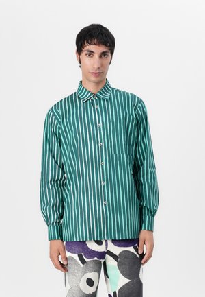 Marimekko JOKAPOIKA UNISEX - Skjortebluse - dark green/turquoise/white