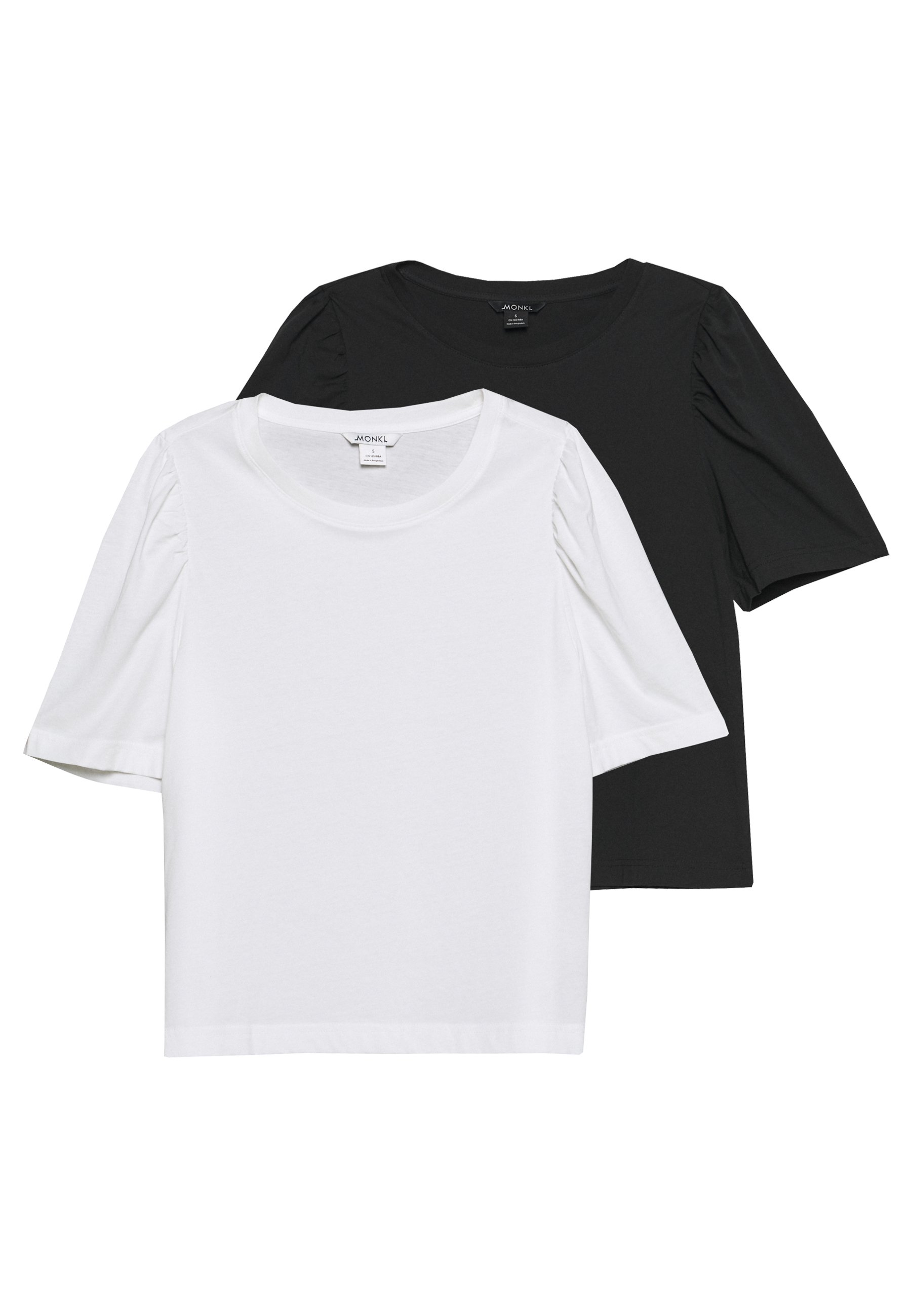 Monki TUGBA TEE 2 PACK T shirts black darkwhite light Monki DORA - T-shirts - white