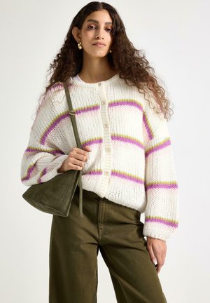 STRIPED  - Cardigan - lilac