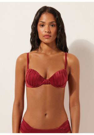 Calzedonia SHINY SATIN - Horní díl bikin - red