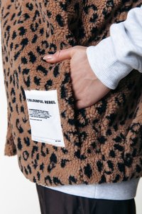 Colourful Rebel YONI LEOPARD GILET - Strukirani kaput - warm brown