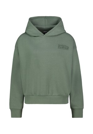 MIT PRINT UND ELASTISCHEN BÜNDCHEN - Kapuzenpullover - grün
