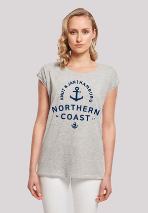 NORDSEE KNUT & JAN HAMBURG - Print T-shirt - heather grey