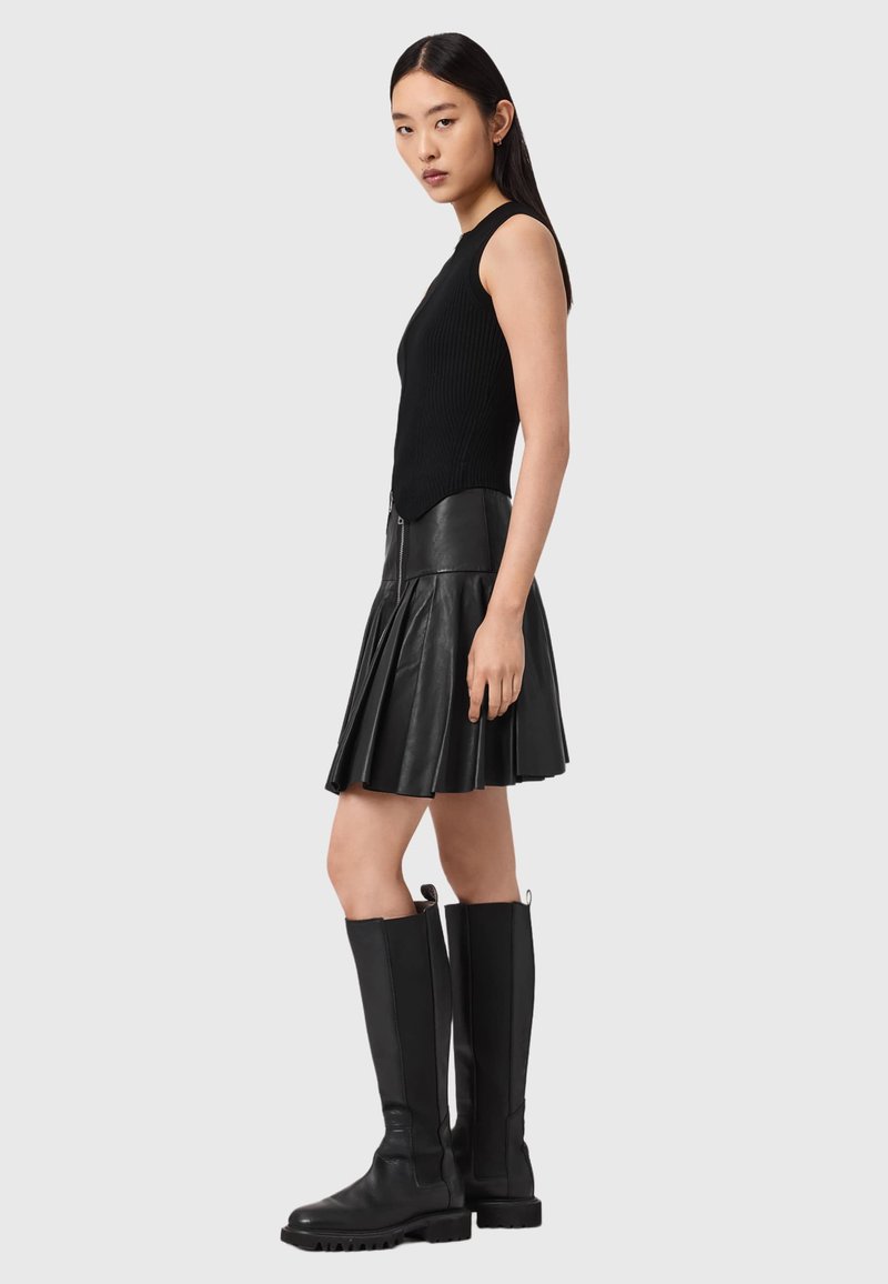 Jupe en cuir noir femme | La Redoute