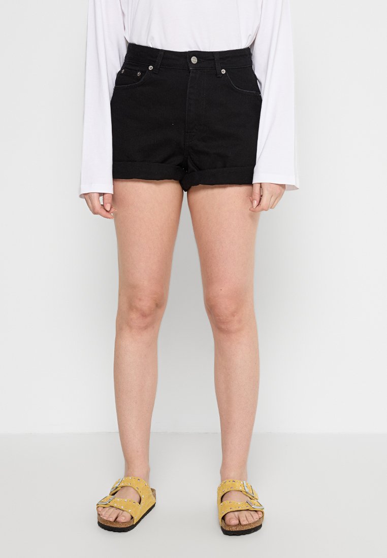 NA-KD Jeansshort zwart