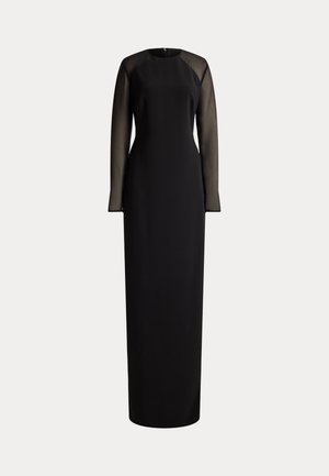 Lauren Ralph Lauren, GEORGETTE-TRIM CREPE LONG-SLEEVE GOWN - Ένδυση για ειδικές περιστάσεις - black