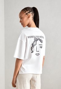 Marc O'Polo SHORT SLEEVE CREW NECK WOMENSDAY - T-shirt print - white