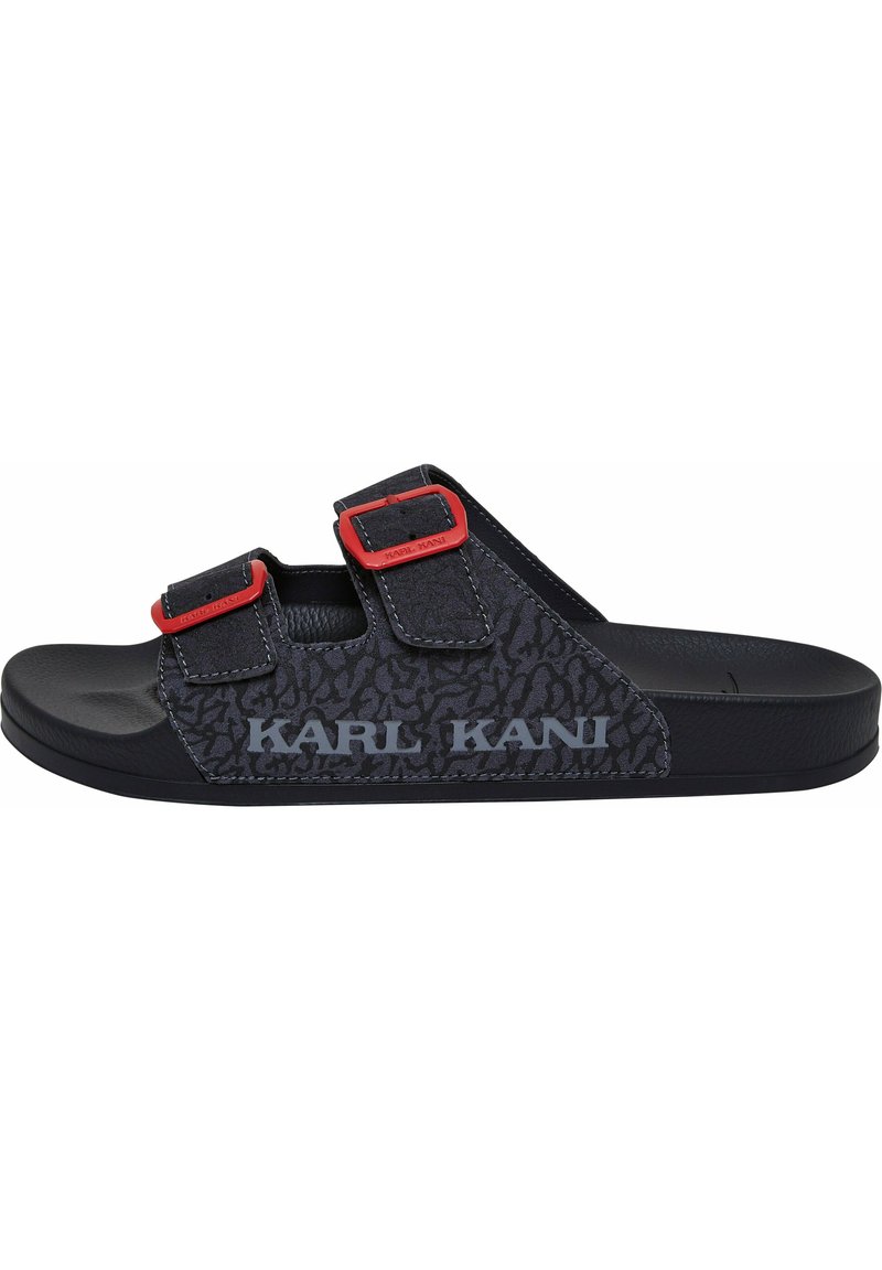 Karl Kani POOL - Papucsszandálok - grey black red