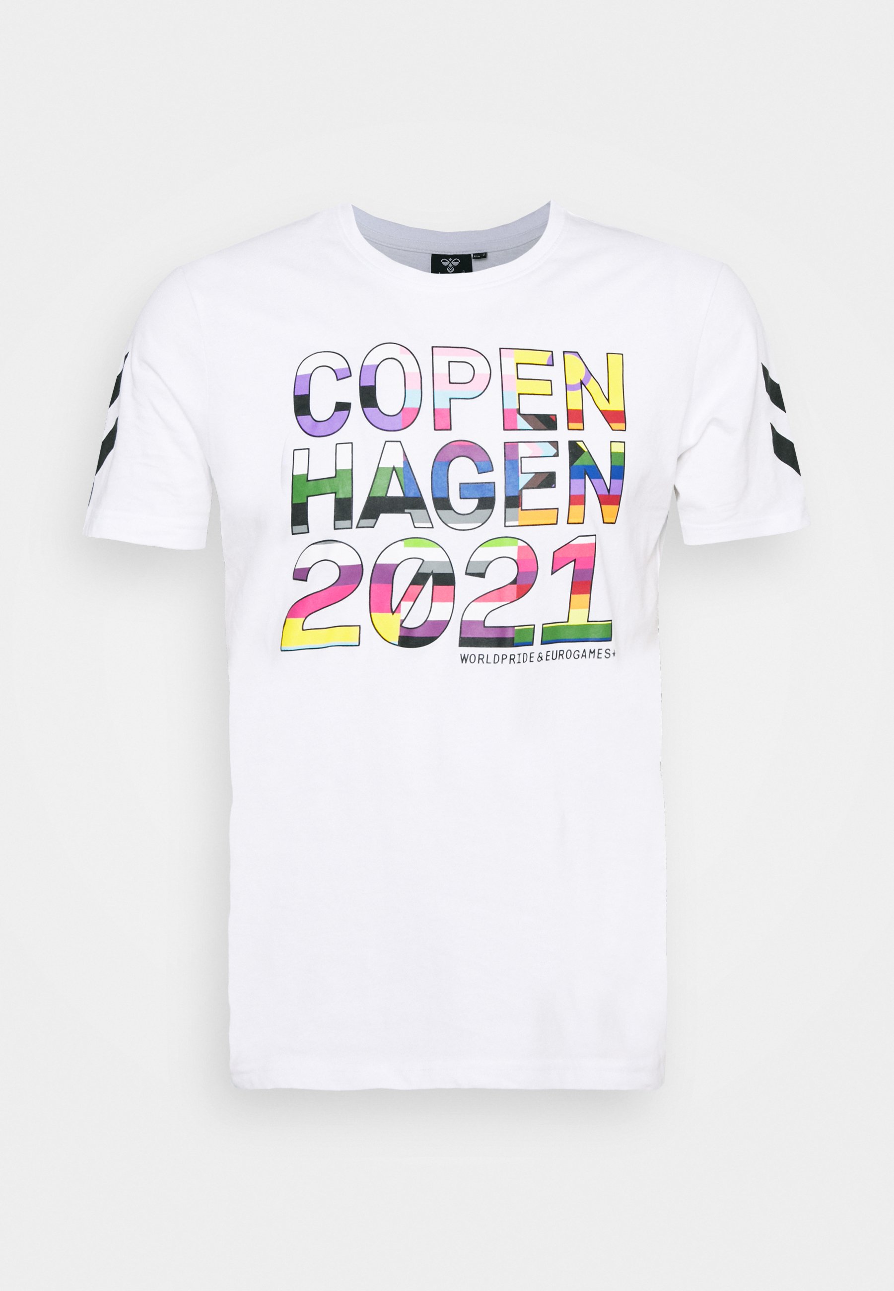 Hummel FLAG - Print T-shirt - white 