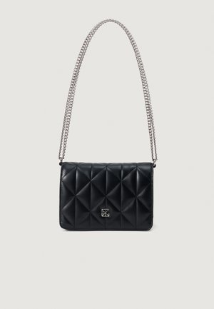 QUILTED MINI CHAIN BAG - Sac bandoulière - black