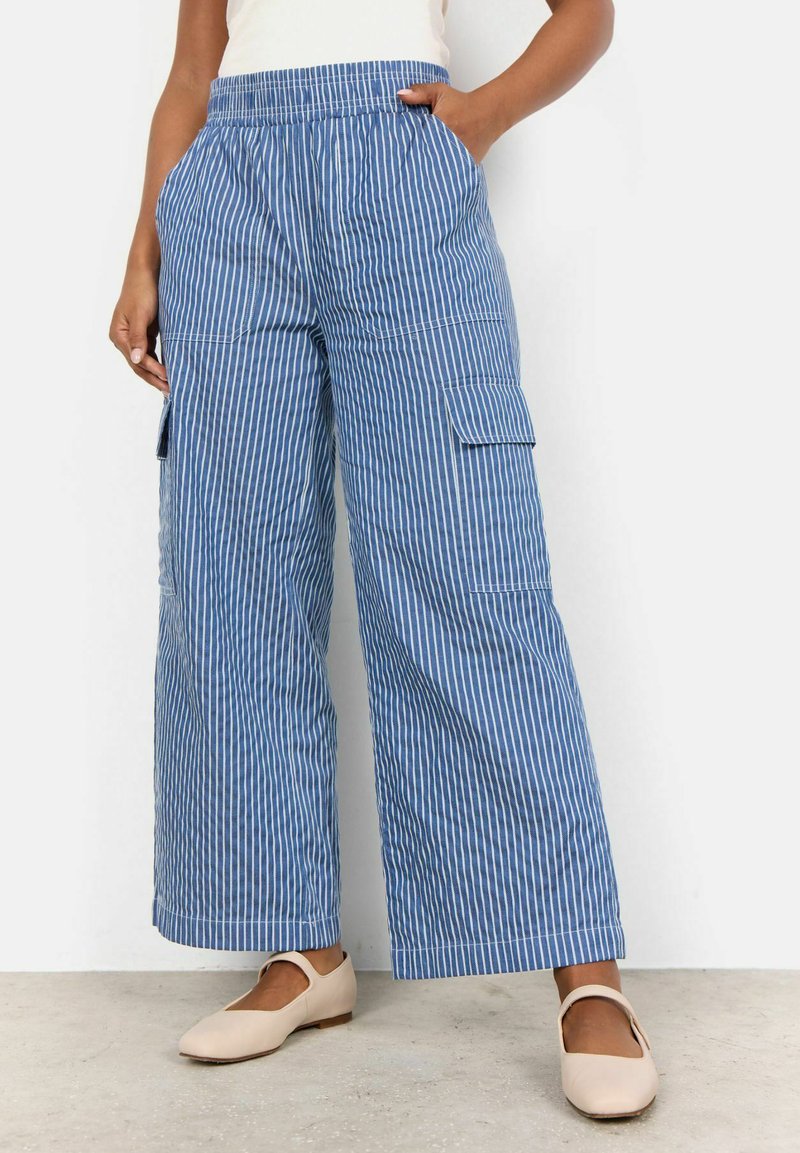 Soyaconcept SC-DILYS 3-C - Cargobukser - c medium blue stripe