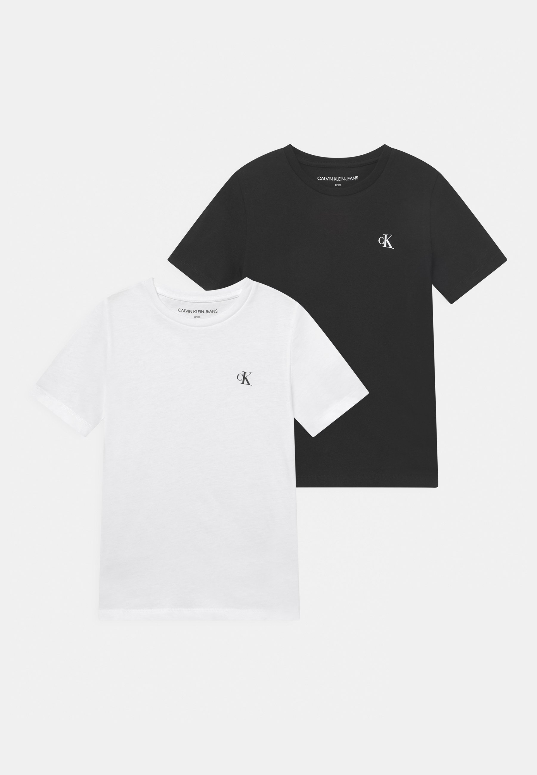 Calvin Klein Jeans MONOGRAM UNISEX 2 PACK - Basic T-shirt -  white/black/white 