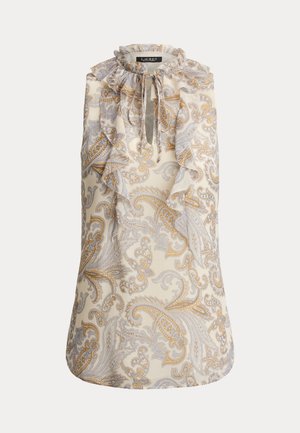 Lauren Ralph Lauren, PAISLEY RUFFLE TRIM GEORGETTE BLOUSE - Felső - cream multicoloured