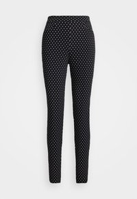POLKA DOT STRETCH TWILL PANT - Broek - black