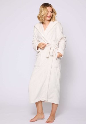 HOODED RIBBON TRIM LUXURY - Albornoz - cream