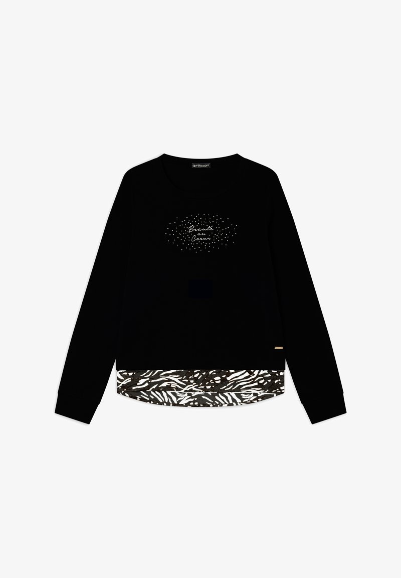 Freddy Camiseta de manga larga - black zebra animalier