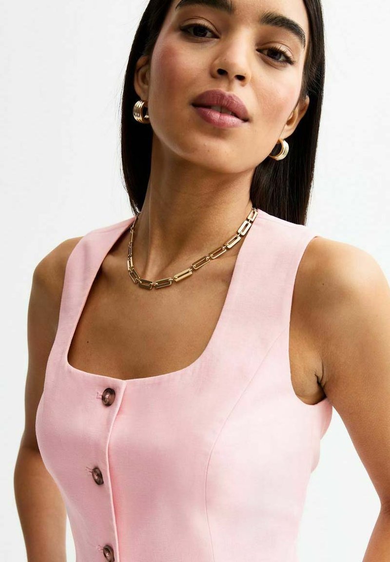 Haut Cropped New Look Fille – Rose Polyester – Taille 10-11 Ans – Occasion