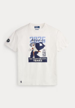 Polo Ralph Lauren, WIMBLEDON CLASSIC FIT GRAPHIC T-SHIRT - Camiseta estampada - white