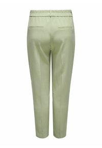 Heledad smaragdrohe kitsad püksid lai elastne vöökoht, kaks tagumist taskut ja sile kangatekstuur. Omavad puhtaid jooni ja minimalismi disaini.