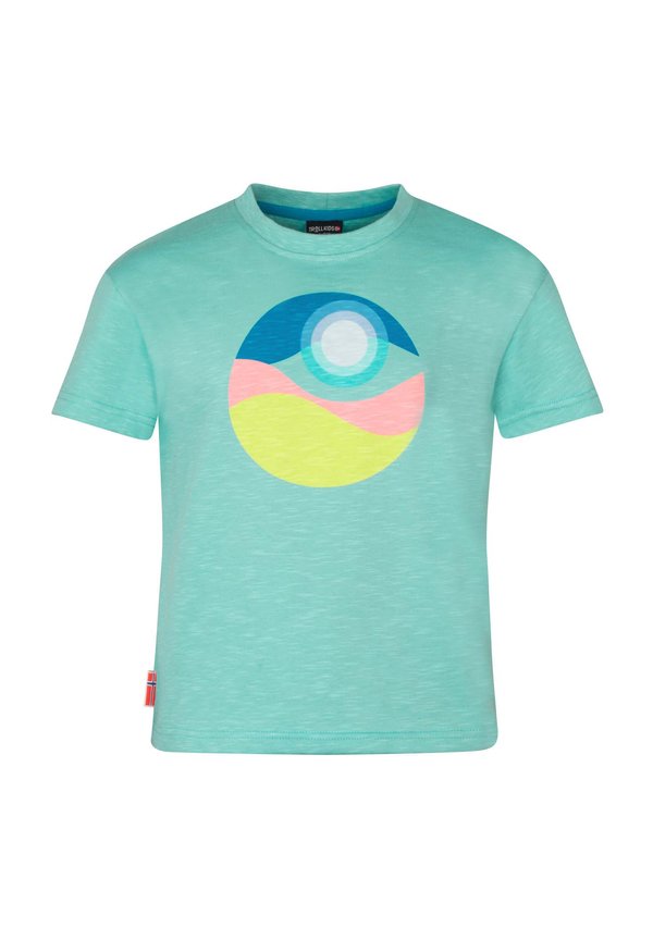 GIRLS HALSAFJOR - Print T-shirt - aqua haze