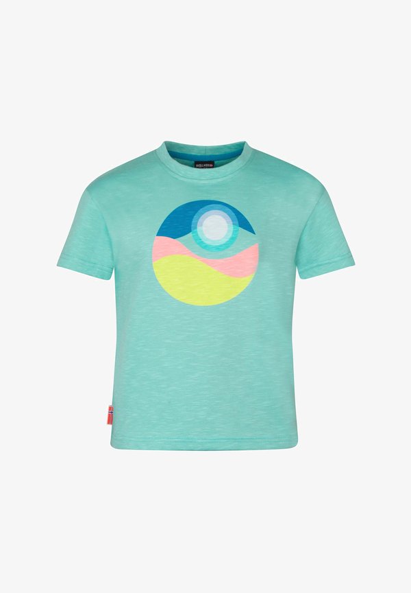 GIRLS HALSAFJOR - Print T-shirt - aqua haze