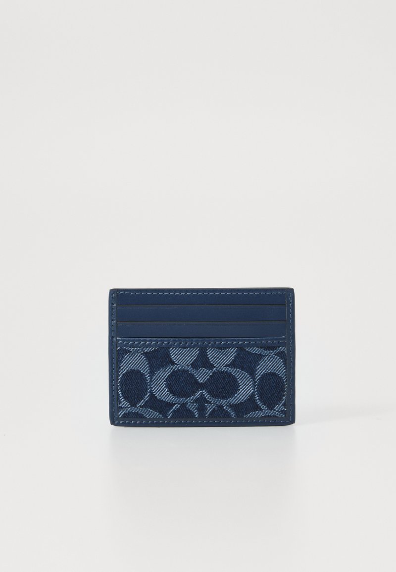 COACH CARD CASE IN SIGNATURE DENIM - Business card holder - deep blue
