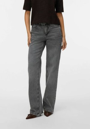 WEIT GESCHNITTEN VMMELISA MID RISE  - Jeans Relaxed Fit - medium grey denim