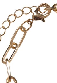 Kuldmetallist kett, millel on erineva suurusega lingid, varustatud homaariklambriga ja siledast tekstuurist, esitleb poleeritud viimistlust.