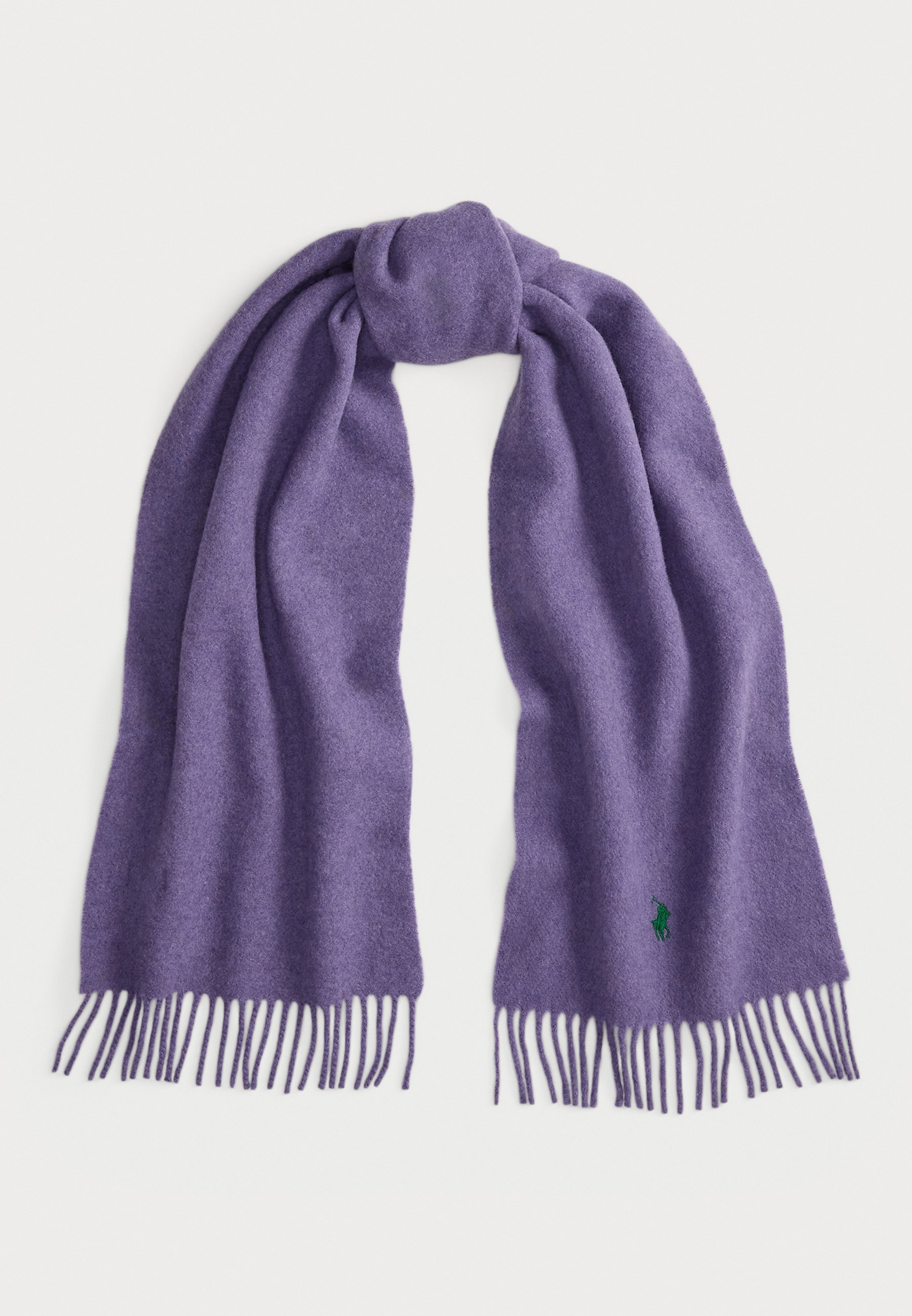 Polo Ralph Lauren FRINGE TRIM WOOL SCARF - Cachecol - purple/roxo