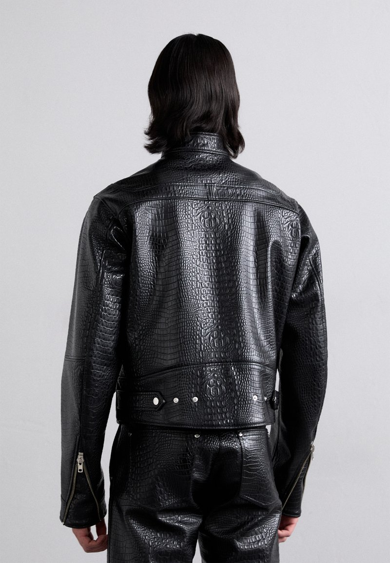 GmbH BIKER JACKET WITH DOUBLE ZIPS - Faux leather jacket - black 