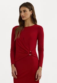 Lauren Ralph Lauren JERSEY THREE QUARTER SLEEVE DRESS - Cocktail dress / Party dress - madison red