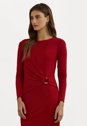JERSEY THREE QUARTER SLEEVE DRESS - Juhlamekko - madison red