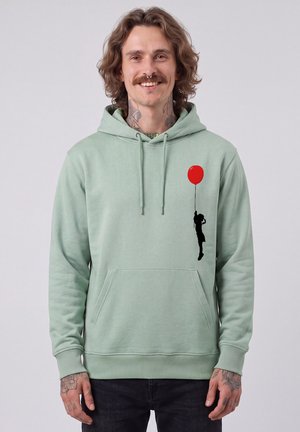 watapparel, MÄDCHEN MIT LUFTBALLON UNISEX - Kapuzenpullover - aloe