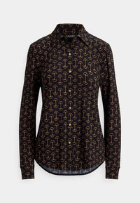 SLIM FIT GEO-PRINT STRETCH JERSEY SHIRT - Overhemdblouse - navy multi